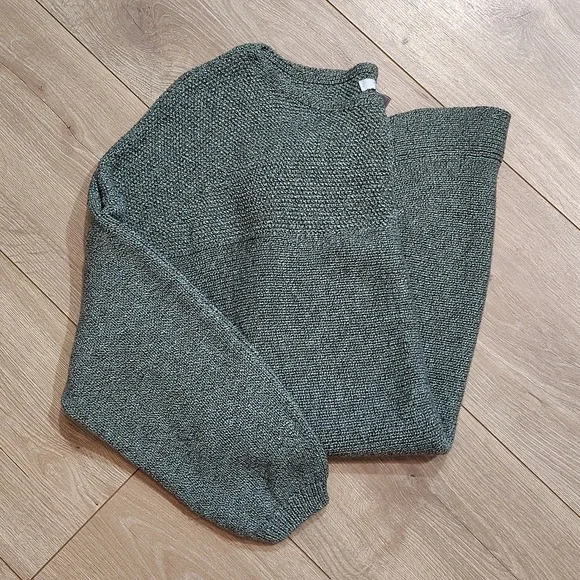 Croft & Barrow Olive Tone Scoop Neck Knit Pullover Quarter Sleeve Sweater/Size M - Picture 7 of 7